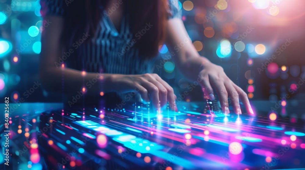 Poster digital technology, internet network connection, big data, digital marketing iot internet of things.