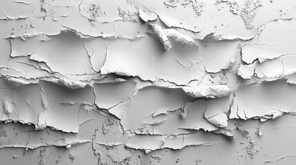 Obraz premium The Delicate Dance of Cracked White Paint on a Wall. Generative AI