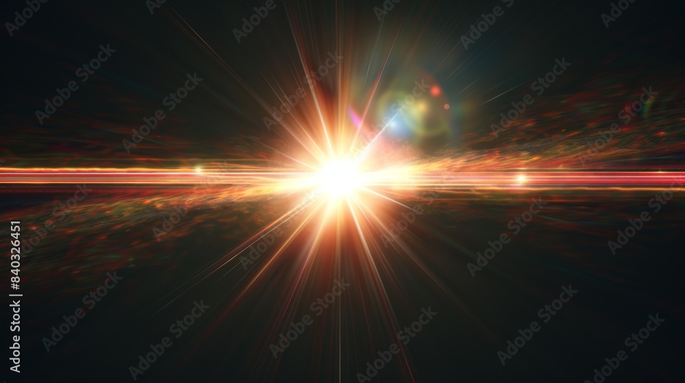 Poster easy to add lens flare effects for overlay designs or screen blending mode to make high-quality imag