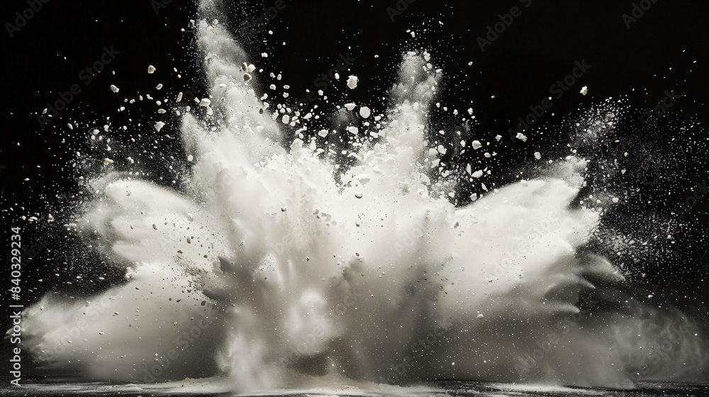 Poster High-speed capture of a dynamic powder explosion with particles dispersing in all directions