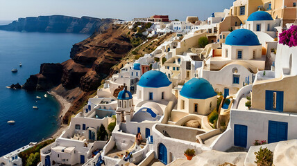 The World most beautiful travel destination Santorini Greece