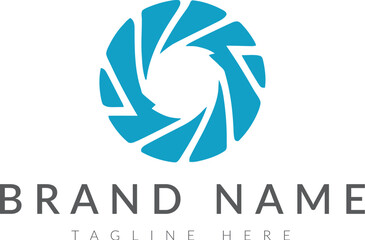 Fototapeta premium Professional money concept ocean flow logo design template. AI generative.