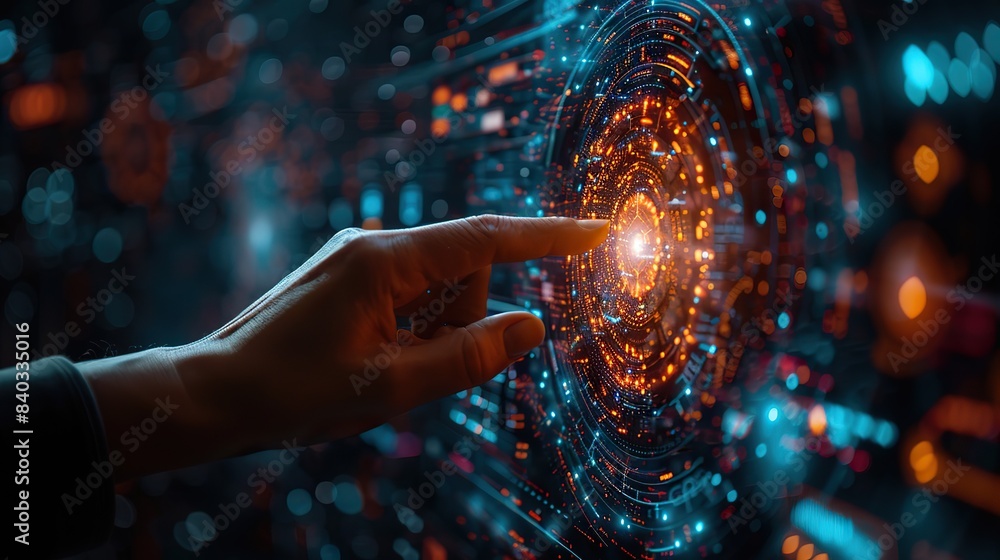 Fototapete analysis of big data using artificial intelligence for business analytics data mining filtering sort