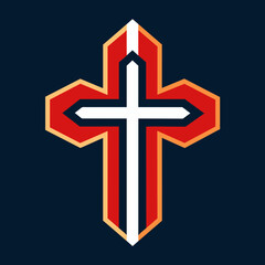 Vector Design for Christian Cross	