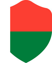 Madagascar flag on Shield icon