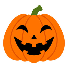 funny face halloween jack o lantern illustration
