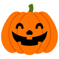 funny face halloween jack o lantern illustration