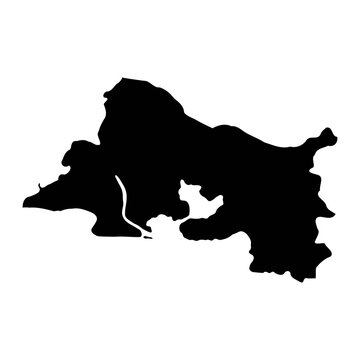 Bouches du Rhone department map, administrative division of France. Vector illustration.