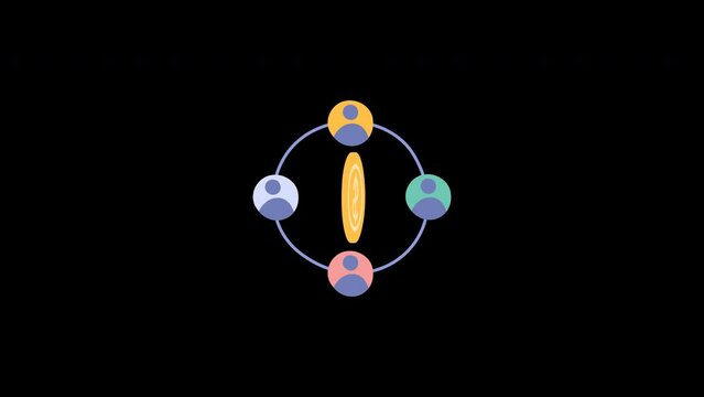 affiliate animation with looping , 4k resolution, and Alpha Channel. flat illustration hand drawn style