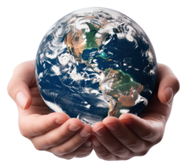 PNG Photo of hands holding earth planet globe space.
