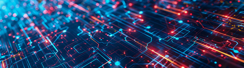 Obraz premium network lines and dots of global connectivity and data transmission