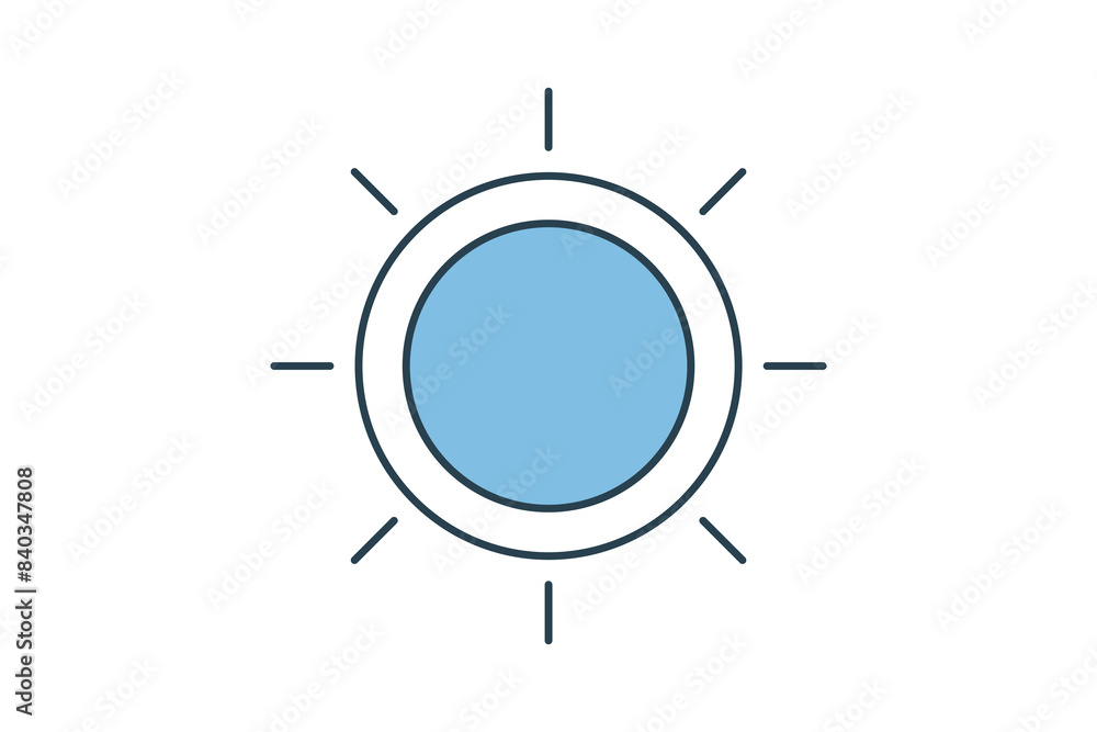 Aufkleber brightness icon. icon related to edit tool. suitable for web site, app, user interfaces, printable e
