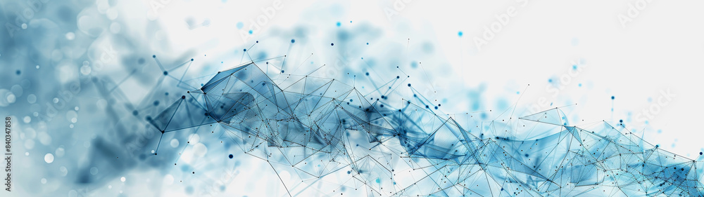 Poster network lines and dots of global connectivity and data transmission