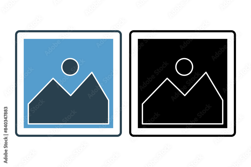 Poster image icon. icon related to edit tool. suitable for web site, app, user interfaces, printable etc. s