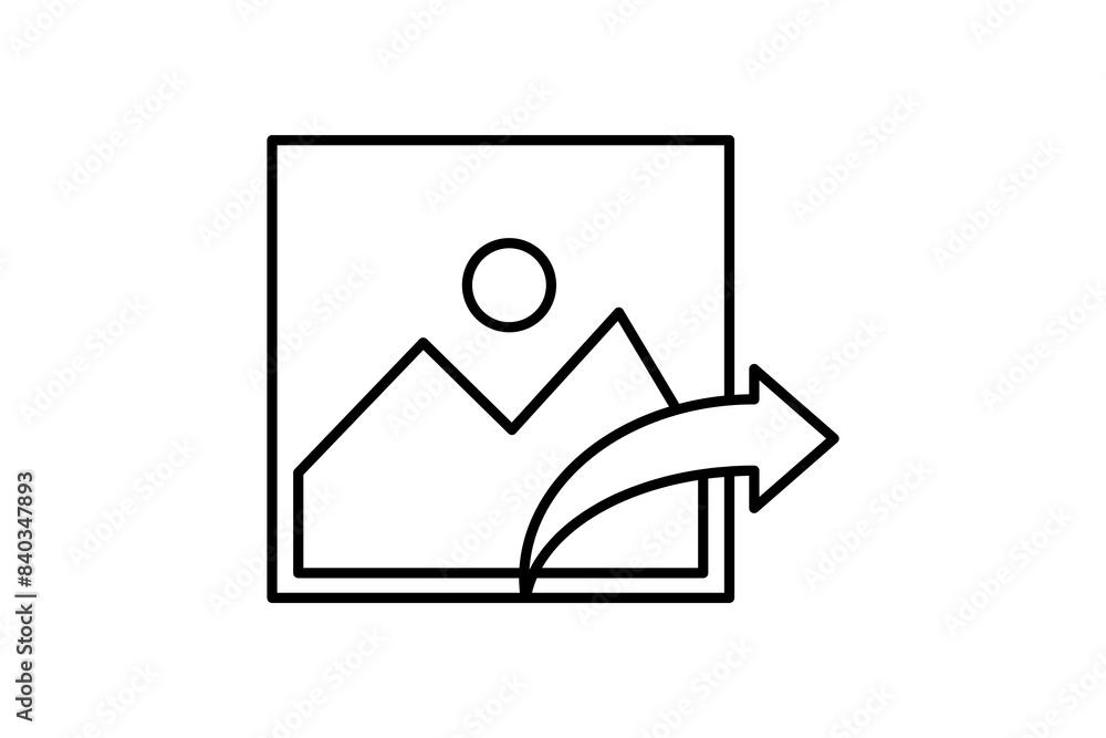 Poster share image icon. icon related to edit tool. suitable for web site, app, user interfaces, printable 