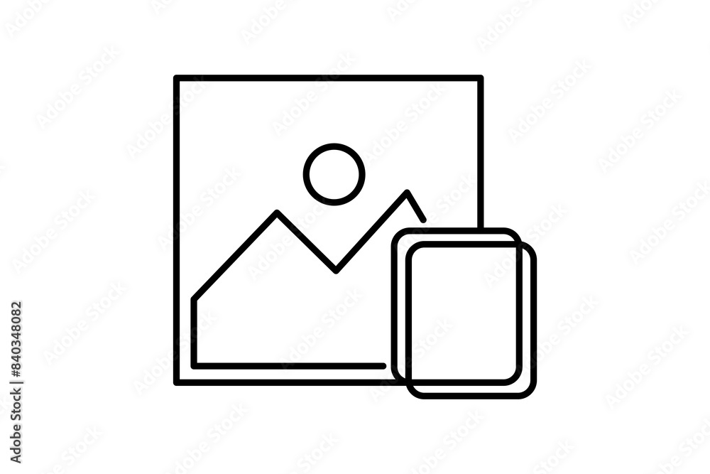 Poster copy image icon. icon related to edit tool. suitable for web site, app, user interfaces, printable e