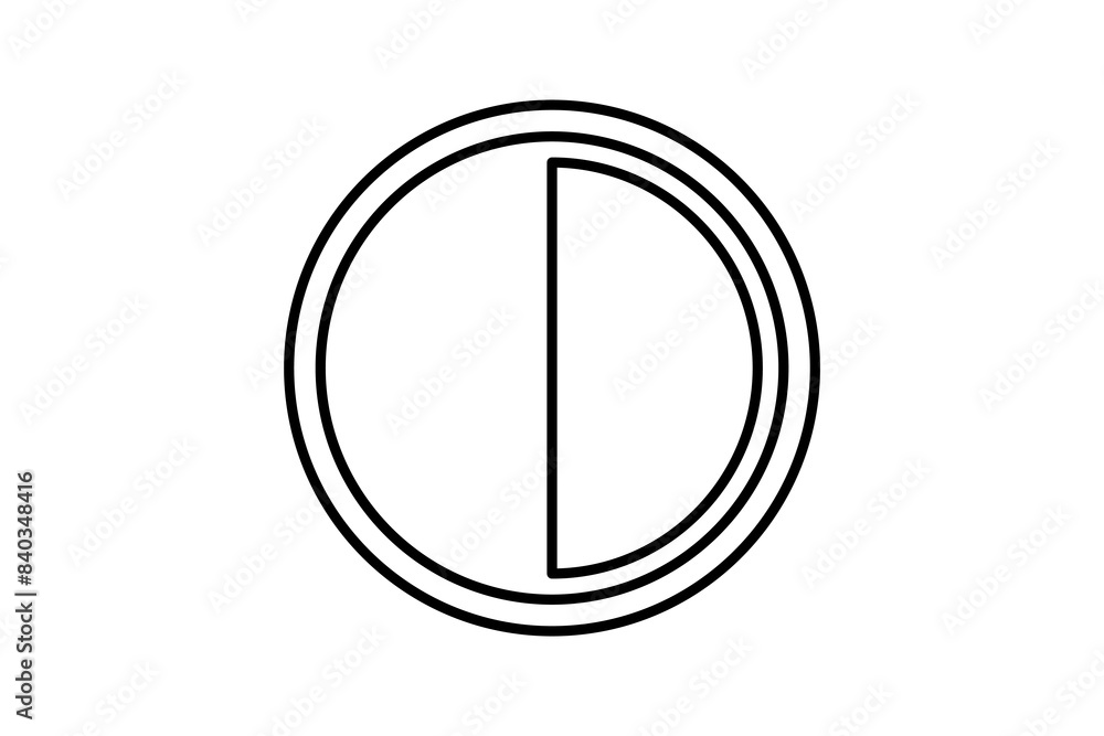 Poster contrast icon. icon related to edit tool. suitable for web site, app, user interfaces, printable etc