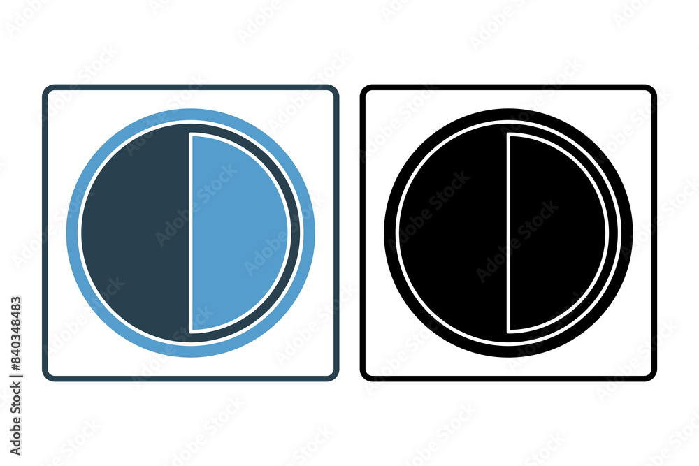 Poster contrast icon. icon related to edit tool. suitable for web site, app, user interfaces, printable etc