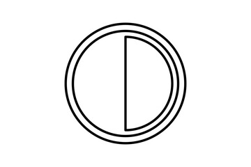 contrast icon. icon related to edit tool. suitable for web site, app, user interfaces, printable etc. line icon style. simple vector design editable