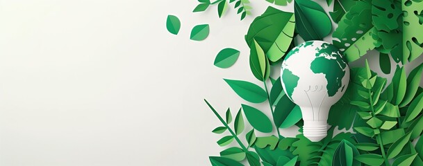 Globe Light Bulb with Plants - Eco Innovation
