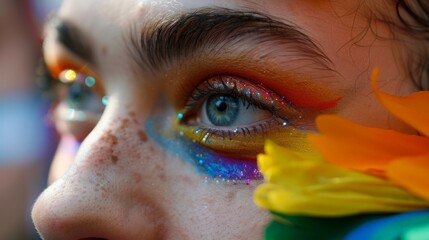 "Powerful Gaze at Pride Rally Captured with Sigma Art Lens"