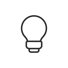 Light bulb, linear style icon. light bulb or idea. Editable stroke width.