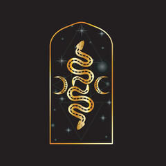 Mystic serpentine fertility pagan goddess symbol