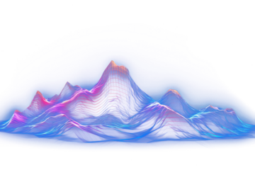 PNG  Neon mountain wireframe pattern light landscape.