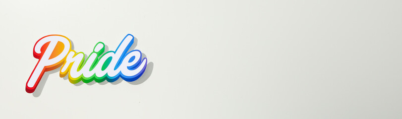 LGBT parade concept, word on light background.