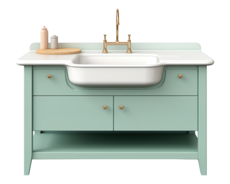 PNG Sink furniture white background countertop. AI generated Image by rawpixel.