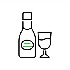 Champagne vector icon