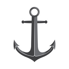 Vector illustration of ship anchor on transparent background