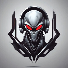 alien design logo vector