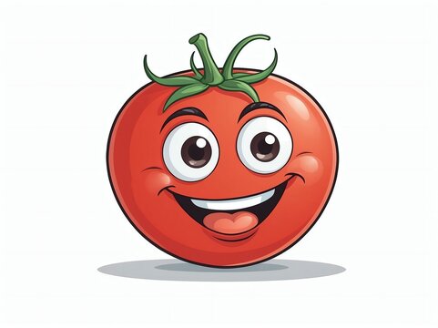recommend clip art: smiling tomato cartoon clipart on plain white background