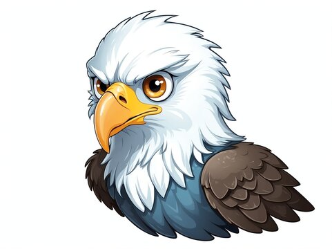 recommend clip art: cute eagle bird cartoon clipart on plain white background