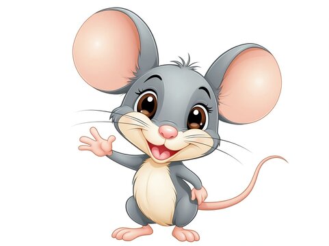 recommend clip art: cute happy mouse cartoon clipart on plain white background