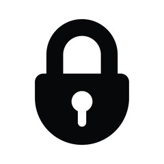 Padlock icon design, vector of security and protection