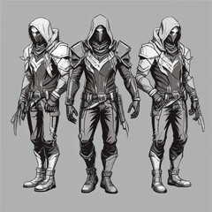 assassin design character vector