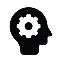 Take a look at this amazing icon of creative thinking in trendy style