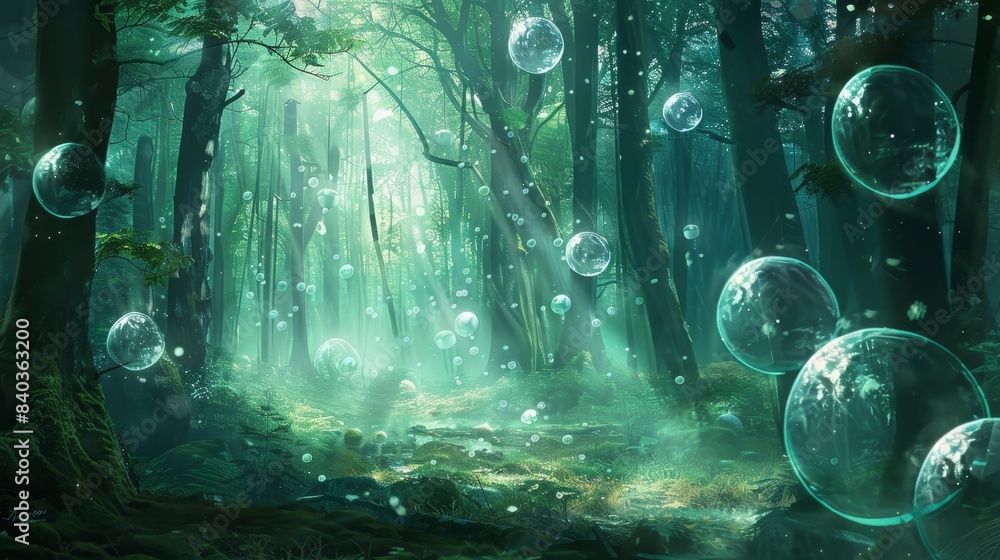 Poster in the midst of the misty forest a hidden clearing could be seen pulsating with the soft glow of cou
