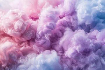 Fototapeta premium Dreamy Pastel Cloudscape with Pink and Purple Hues 