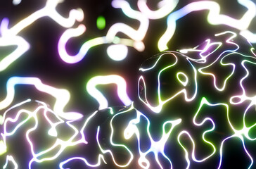 Abstract sci-fi glowing lights dark background