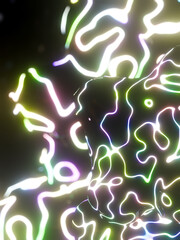 Abstract sci-fi glowing lights dark background