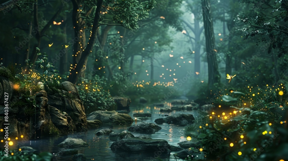 Poster the stillness of the glade was only broken by the distant sound of water trickling over rocks while 