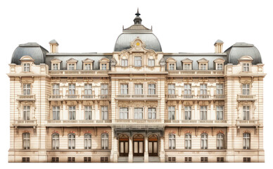 Fototapeta premium PNG Classic European hotel architecture building mansion.