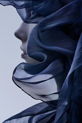 Veiled in Mystery: A Delicate Portrait of Grace