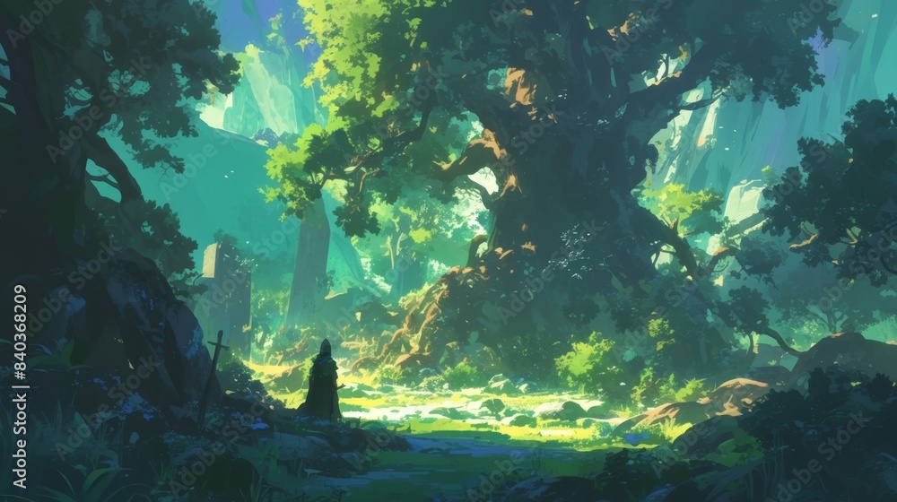 Poster the ethereal glow within the ancient grove seemed to shift and change with the passing of the season