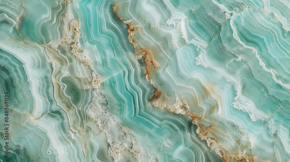 Poster A high-quality image of a small, smooth green marble in a shallow depth of field