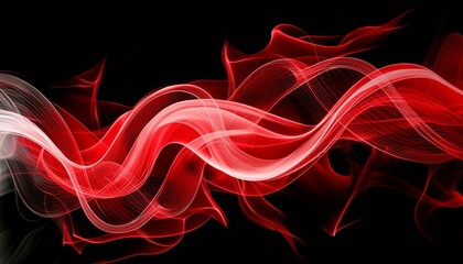 Red Wave Smoke: Abstract Ink and Water Background for Digital Art and Design