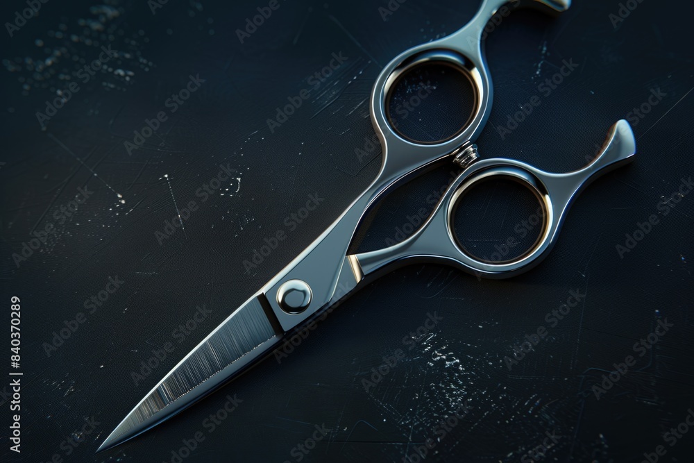 Aufkleber a pair of scissors resting on a flat surface